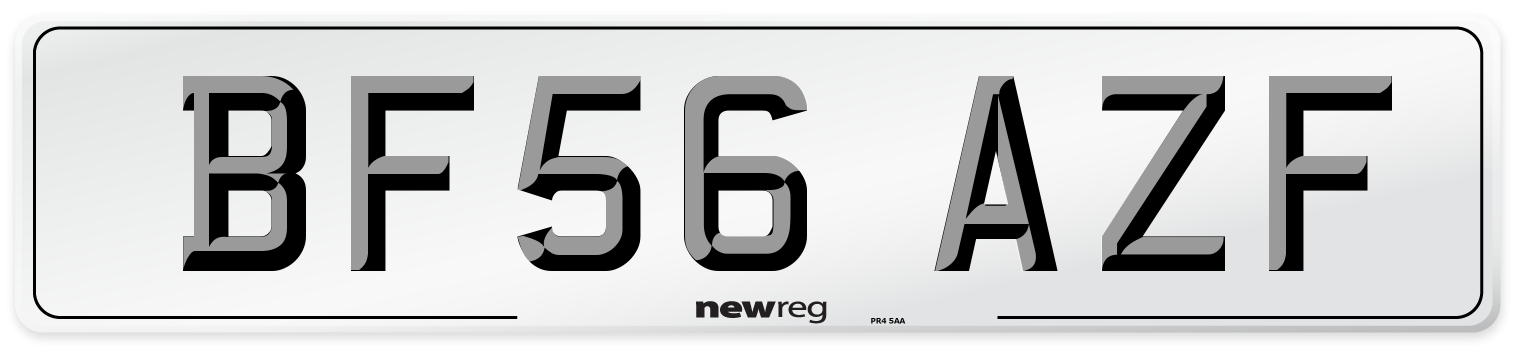 BF56 AZF Number Plate from New Reg